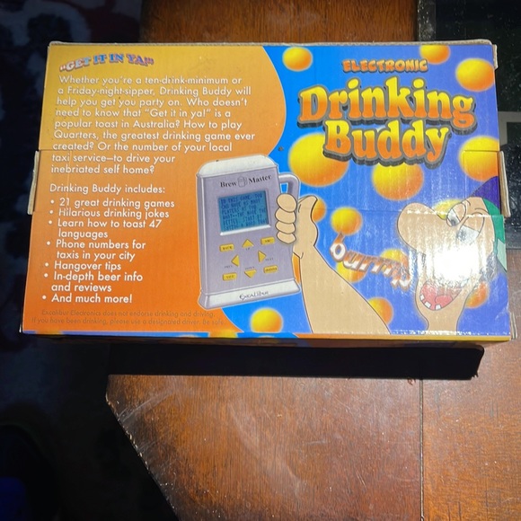 EXCALIBUR ELECTRONIC DRINKING BUDDY Handheld Pocket Game Model #363 Req 2”AAA” - Picture 4 of 5